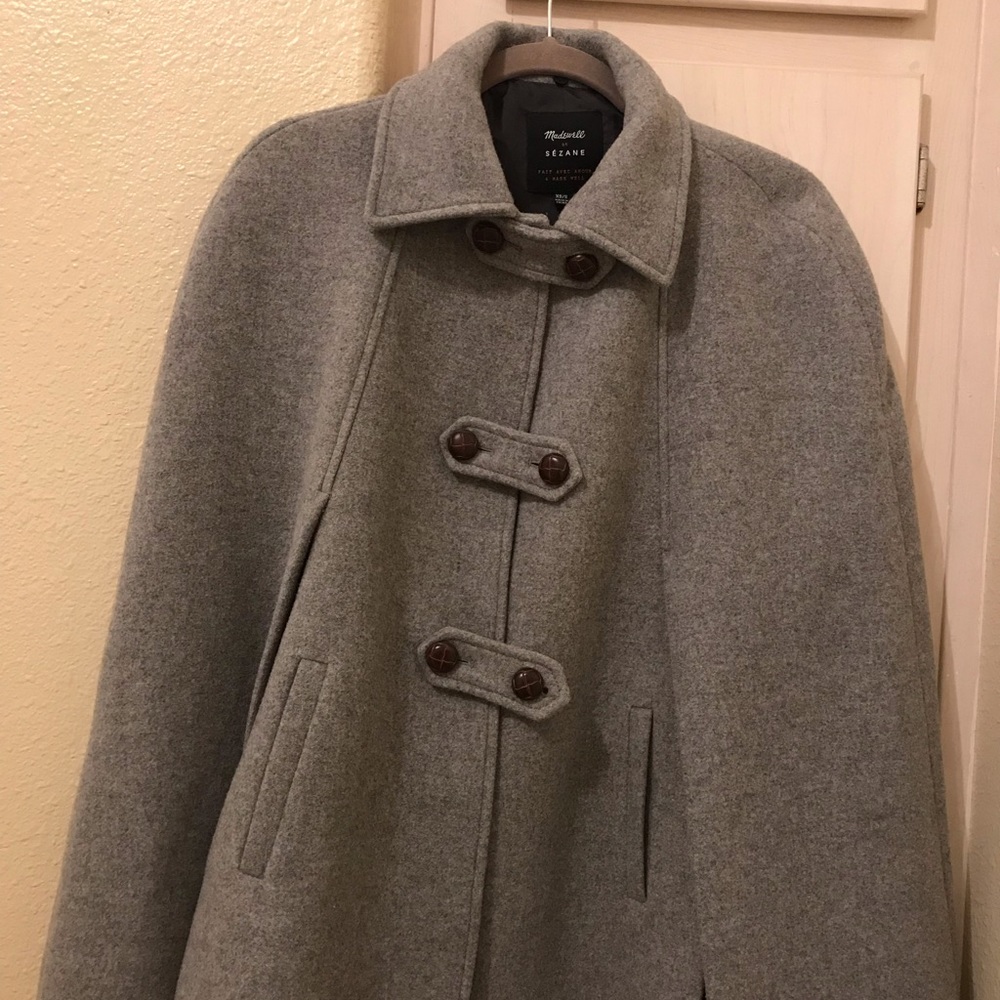 madewell * Sezane wool cape. Coat.